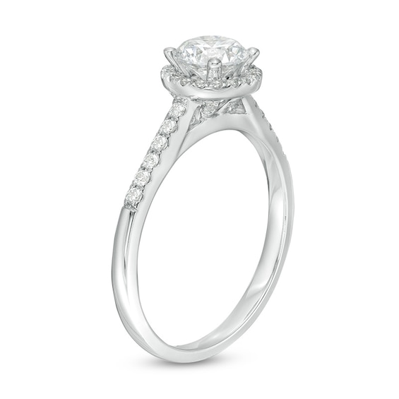 Previously Owned -  1.00 CT. T.W. Diamond Frame Engagement Ring in 14K White Gold (I/I1)