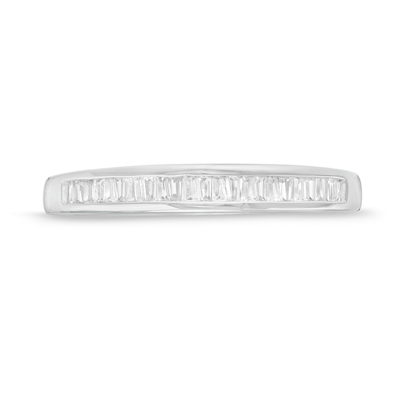 Previously Owned - 0.145 CT. T.W. Baguette Diamond Band in 10K White Gold|Peoples Jewellers