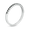 Previously Owned - 0.145 CT. T.W. Black Diamond Band in 10K White Gold