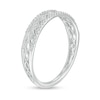 Thumbnail Image 2 of Previously Owned - 0.09 CT. T.W. Diamond Twist Triple Row Anniversary Band in 10K White Gold