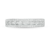 Thumbnail Image 3 of Previously Owned - 0.09 CT. T.W. Diamond Twist Triple Row Anniversary Band in 10K White Gold