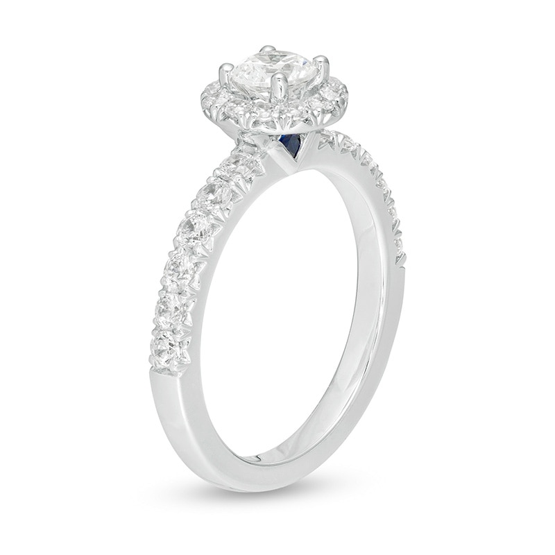 Previously Owned - Vera Wang Love Collection 0.95 CT. T.W. Diamond Frame Engagement Ring in 14K White Gold|Peoples Jewellers