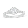 Previously Owned - Vera Wang Love Collection 0.58 CT. T.W. Diamond Hexagonal Frame Engagement Ring in 14K White Gold