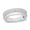 Previously Owned - Vera Wang Love Collection Men 0.58 CT. T.W. Diamond Two Row Wedding Band in 14K White Gold