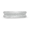 Thumbnail Image 2 of Previously Owned - Vera Wang Love Collection Men 0.58 CT. T.W. Diamond Two Row Wedding Band in 14K White Gold