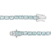 Thumbnail Image 2 of Previously Owned - 4.0mm Blue Topaz Tennis Bracelet in Sterling Silver