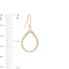 Thumbnail Image 2 of Previously Owned - Italian Gold Glitter Enamel Teardrop Earrings in 14K Gold