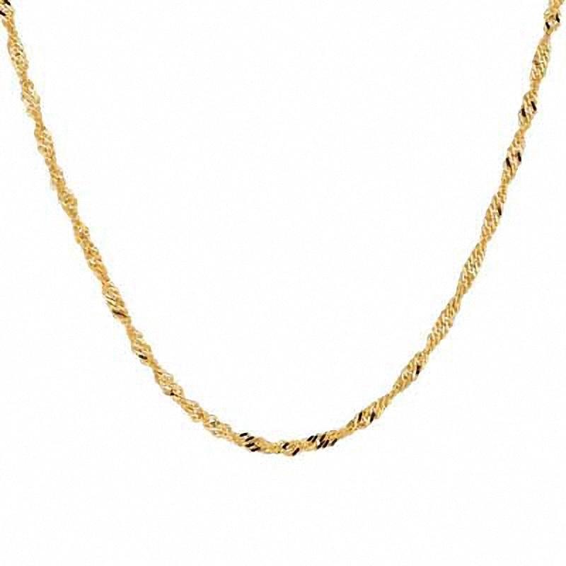 Previously Owned - 1.7mm Singapore Chain Necklace in 10K Gold - 18"
