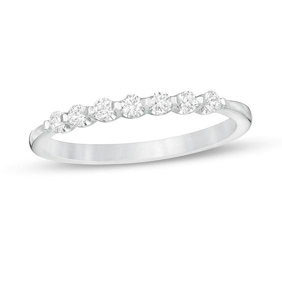 Previously Owned - 0.25 CT. T.W. Diamond Seven Stone Band in 14K White Gold