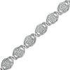Thumbnail Image 0 of Previously Owned - 0.25 CT. T.W. Composite Diamond Marquise Link Bracelet in Sterling Silver - 7.5"