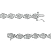Thumbnail Image 2 of Previously Owned - 0.25 CT. T.W. Composite Diamond Marquise Link Bracelet in Sterling Silver - 7.5"