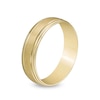 Thumbnail Image 3 of Previously Owned - Men's 6.0mm Brushed Stepped Edge Wedding Band in 14K Gold