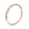 Thumbnail Image 3 of Previously Owned - Diamond Accent Alternating Kite Shape and Flower Stackable Band in 10K Rose Gold