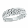 Thumbnail Image 0 of Previously Owned - Men's 0.10 CT. T.W. Diamond Band in Sterling Silver