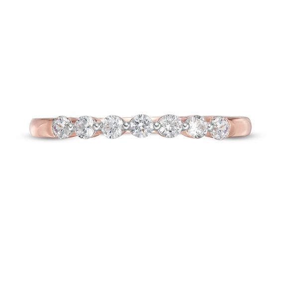 Previously Owned - 0.23 CT. T.W. Diamond Seven Stone Anniversary Band in 10K Rose Gold