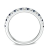 Thumbnail Image 2 of Previously Owned Vera Wang Love Collection 0.14 CT. T.W. Diamond and Blue Sapphire Band in 14K White Gold