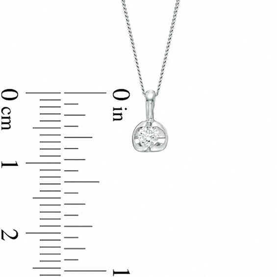 Previously Owned 0.50 CT. Diamond Solitaire Tension-Set Pendant in 14K White Gold (I/I1)