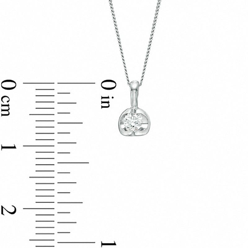 Previously Owned 0.50 CT. Diamond Solitaire Tension-Set Pendant in 14K White Gold (I/I1)