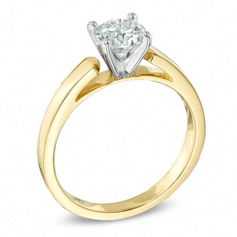 Main Image 2 of Previously Owned 1.50 CT. Diamond Solitaire Crown Royal Engagement Ring in 14K Gold (J/I2)