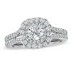 Thumbnail Image 1 of Previously Owned Vera Wang Love Collection 1.45 CT. T.W. Diamond Frame Split Shank Engagement Ring in 14K White Gold