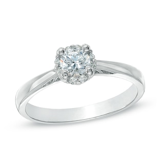 Previously Owned 0.33 CT. T.W. Diamond Engagement Ring in 14K White Gold (I/I1)