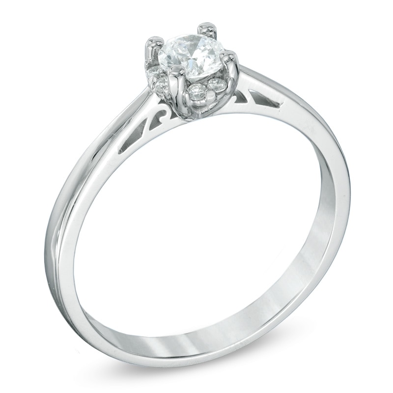 Previously Owned 0.33 CT. T.W. Diamond Engagement Ring in 14K White Gold (I/I1)|Peoples Jewellers