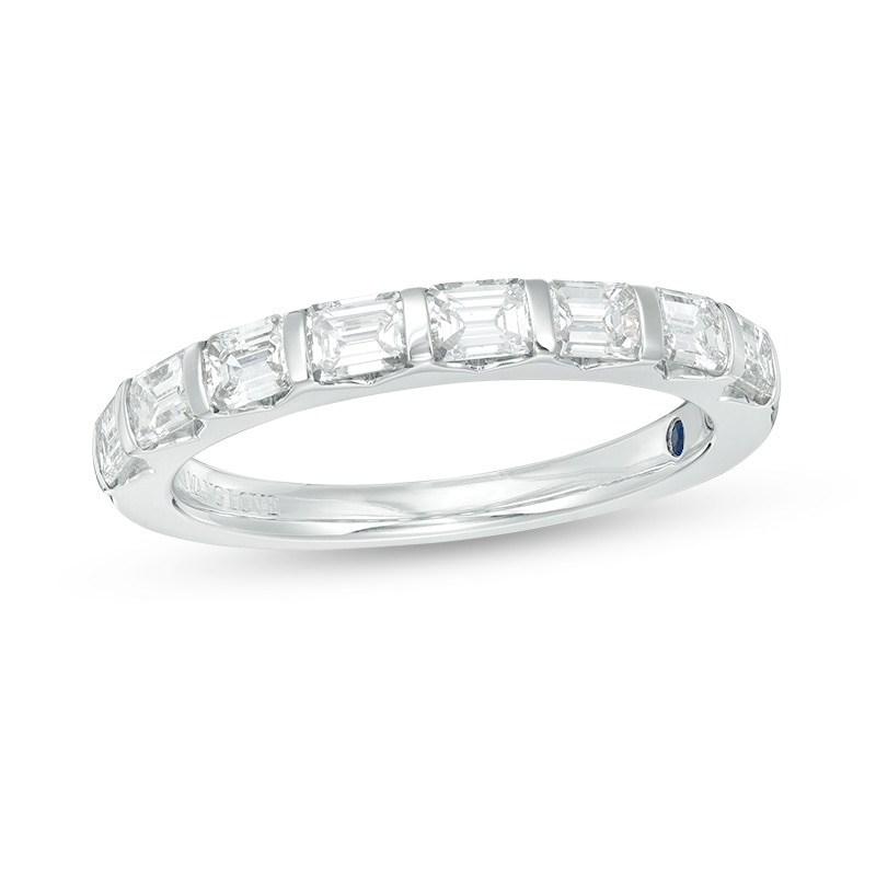 Previously Owned Vera Wang Love Collection 0.69 CT. T.W. Emerald-Cut Diamond Band in 14K White Gold (I/SI2)|Peoples Jewellers