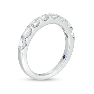 Previously Owned Vera Wang Love Collection 0.69 CT. T.W. Emerald-Cut Diamond Band in 14K White Gold (I/SI2)