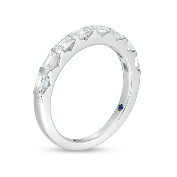 Previously Owned Vera Wang Love Collection 0.69 CT. T.W. Emerald-Cut Diamond Band in 14K White Gold (I/SI2)