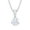 Thumbnail Image 0 of Previously Owned - 0.30 CT.  Diamond Solitaire Pendant in 14K White Gold (I/I2) - 17"