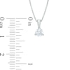 Thumbnail Image 2 of Previously Owned - 0.30 CT.  Diamond Solitaire Pendant in 14K White Gold (I/I2) - 17"