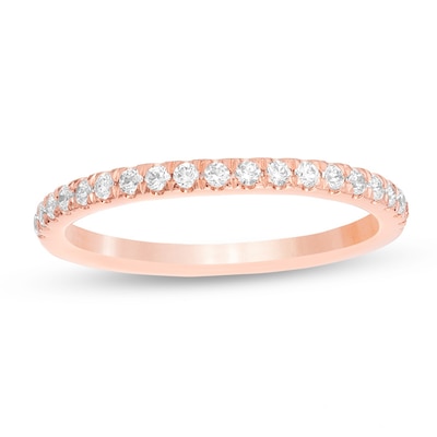 Previously Owned - Love's Destiny by Peoples 0.25 CT. T.W. Diamond Wedding Band in 14K Rose Gold (I/SI2)