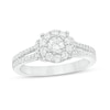 Thumbnail Image 0 of Previously Owned - 0.80 CT. T.W. Diamond Frame Double Row Engagement Ring in 14K White Gold