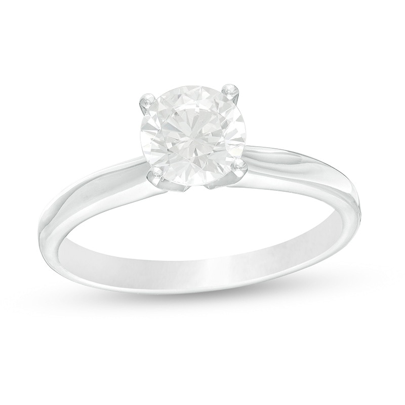 Previously Owned - 1.00 CT. Lab-Created Diamond Solitaire Engagement Ring in 14K White Gold (F/SI2)|Peoples Jewellers