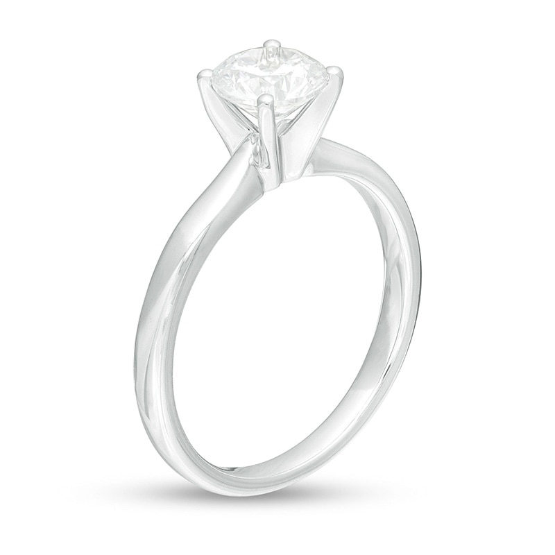 Previously Owned - 1.00 CT. Lab-Created Diamond Solitaire Engagement Ring in 14K White Gold (F/SI2)
