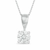 Previously Owned - 0.40 CT. Diamond Solitaire Pendant in 14K White Gold (J/I3)