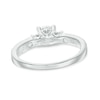 Previously Owned - 0.50 CT. T.W. Diamond Past Present Future® Engagement Ring in 14K White Gold (I-J/I2)