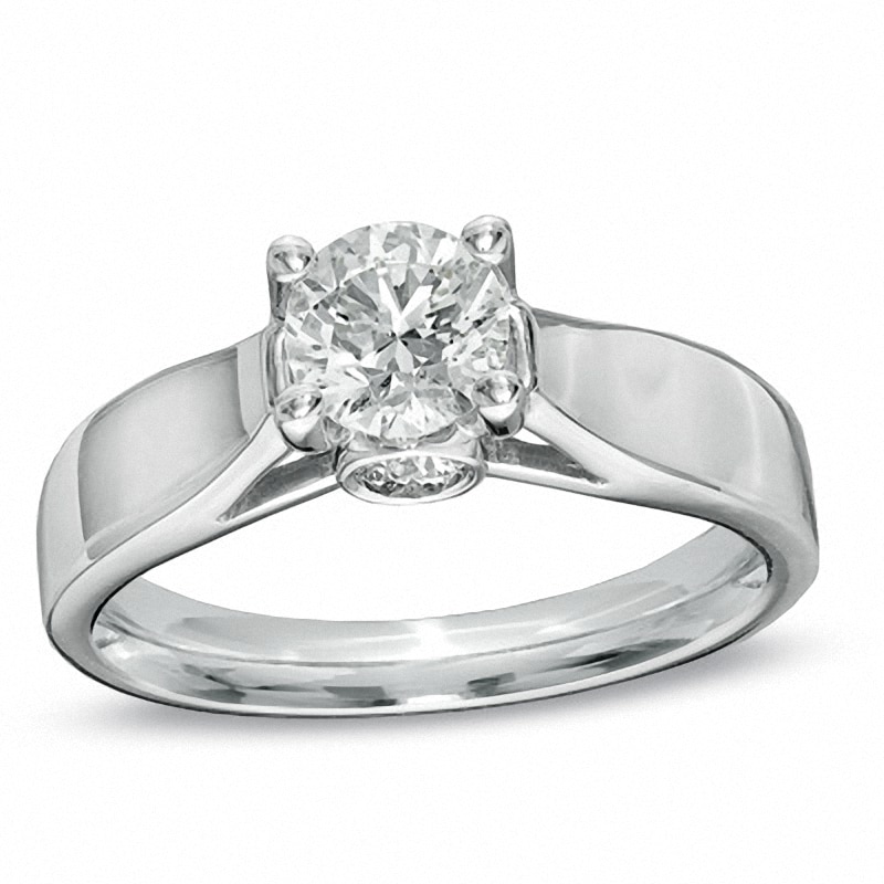 Previously Owned - 1.00 CT. T.W. Diamond Engagement Ring in 14K White Gold (I-J/I2)|Peoples Jewellers