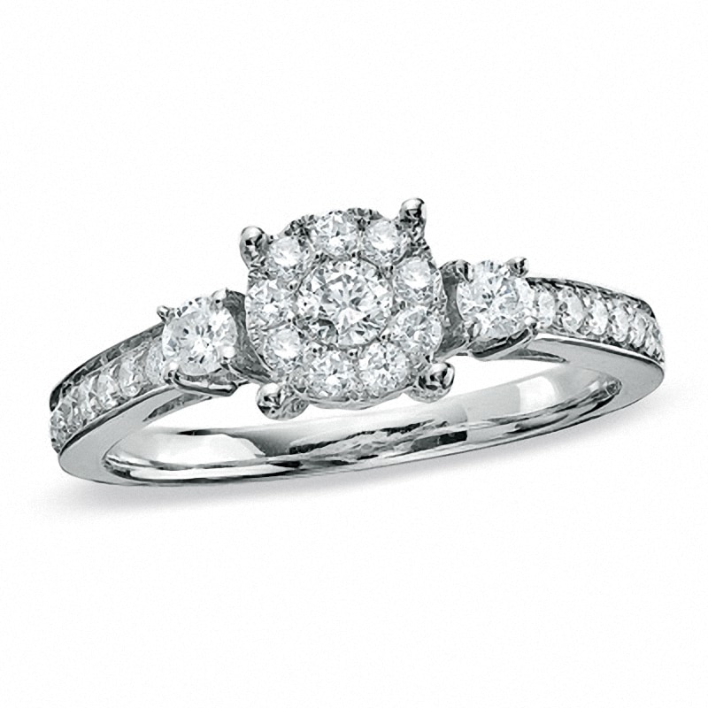 Previously Owned - 0.63 CT. T.W. Diamond Engagement Ring in 14K White Gold|Peoples Jewellers