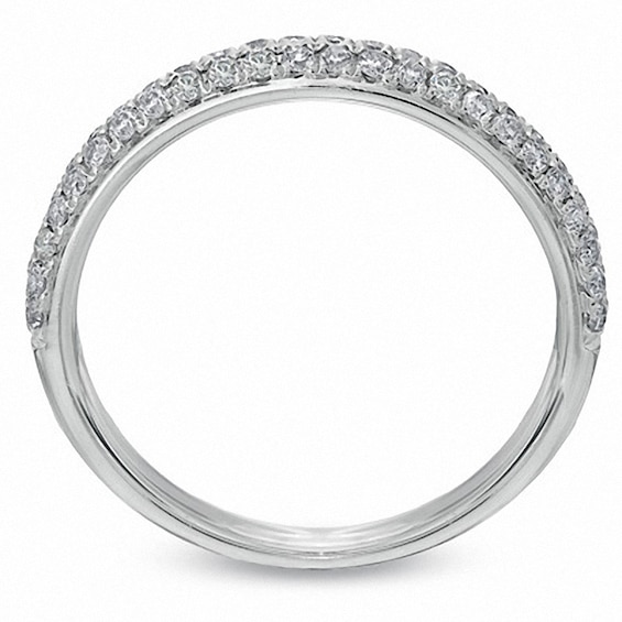 Previously Owned - Vera Wang Love Collection 0.37 CT. T.W. Diamond Two Row Band in 14K White Gold