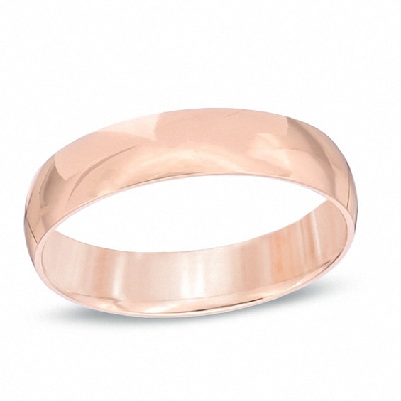 Previously Owned - Men's 5.0mm Wedding Band in 10K Rose Gold