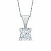 Thumbnail Image 0 of Previously Owned - 0.50 CT.  Diamond Solitaire Pendant in 14K White Gold (I/I2) - 17"