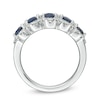 Thumbnail Image 2 of Previously Owned - Vera Wang Love Collection Blue Sapphire and 0.38 CT. T.W. Diamond Five Stone Ring in 14K White Gold