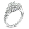 Previously Owned - Vera Wang Love Collection 1.45 CT. T.W. Oval Diamond Three Stone Engagement Ring in 14K White Gold