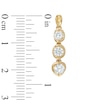 Thumbnail Image 1 of Previously Owned - 0.50 CT. T.W.  Diamond Linear Three Stone Drop Earrings in 14K Gold (I/I2)