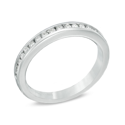 Previously Owned - Vera Wang Love Collection 0.23 CT. T.W. Diamond Wedding Band in 14K White Gold