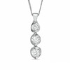 Thumbnail Image 0 of Previously Owned - 0.50 CT. T.W.  Diamond Three Stone Pendant in 14K White Gold - 17"