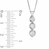 Thumbnail Image 1 of Previously Owned - 0.50 CT. T.W.  Diamond Three Stone Pendant in 14K White Gold - 17"