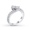 Thumbnail Image 1 of Previously Owned - Ever US™ 2.00 CT. T.W. Two-Stone Diamond Bypass Ring in 14K White Gold (I/SI2)