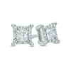 Thumbnail Image 1 of Previously Owned - 0.25 CT. T.W. Princess-Cut Diamond Solitaire Stud Earrings in 10K White Gold